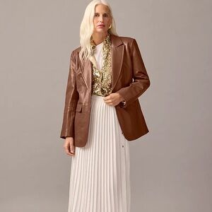 J.Crew Collection blazer jacket in distressed leather